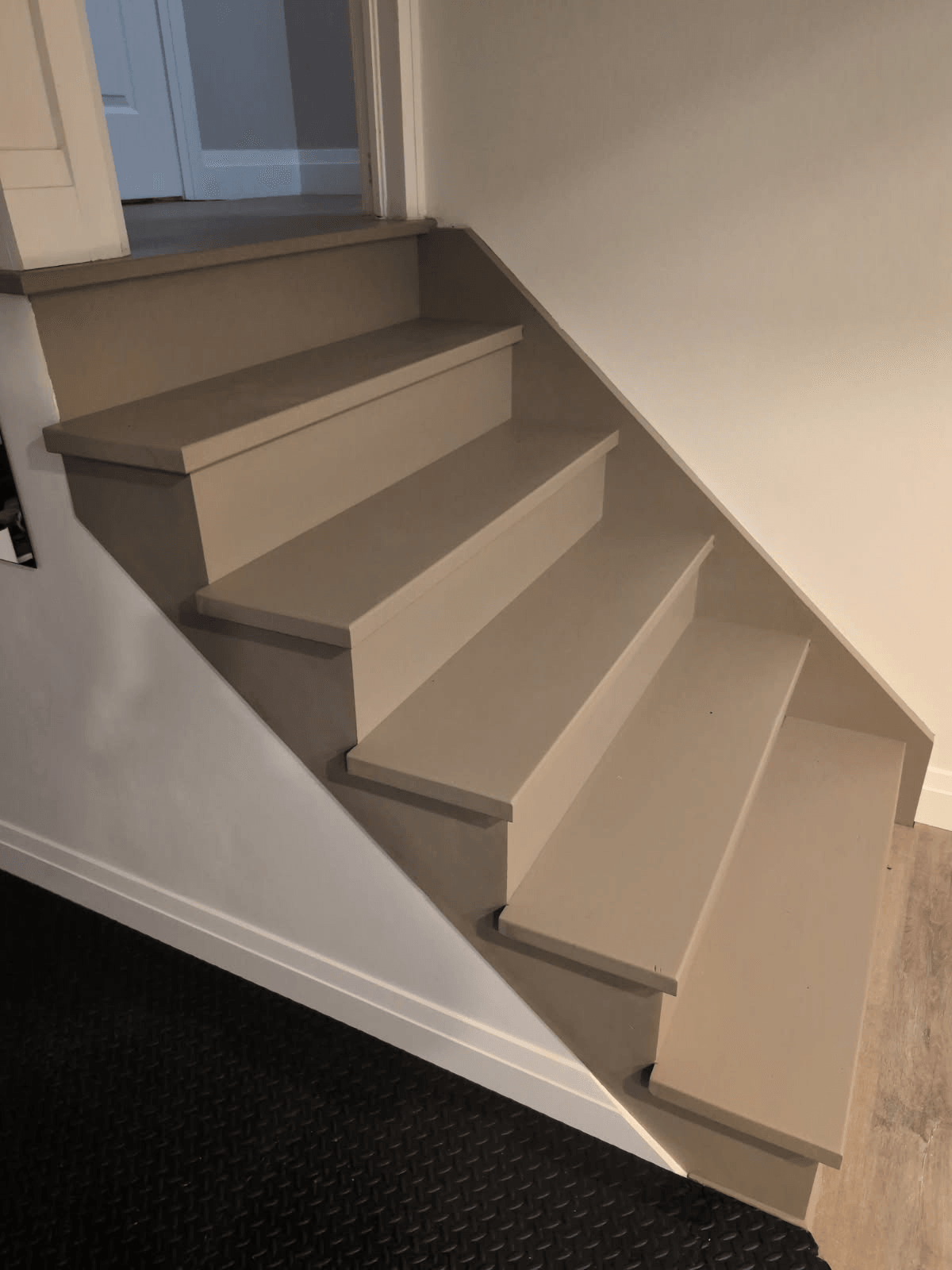 Interior staircase rebuilt & finished — after